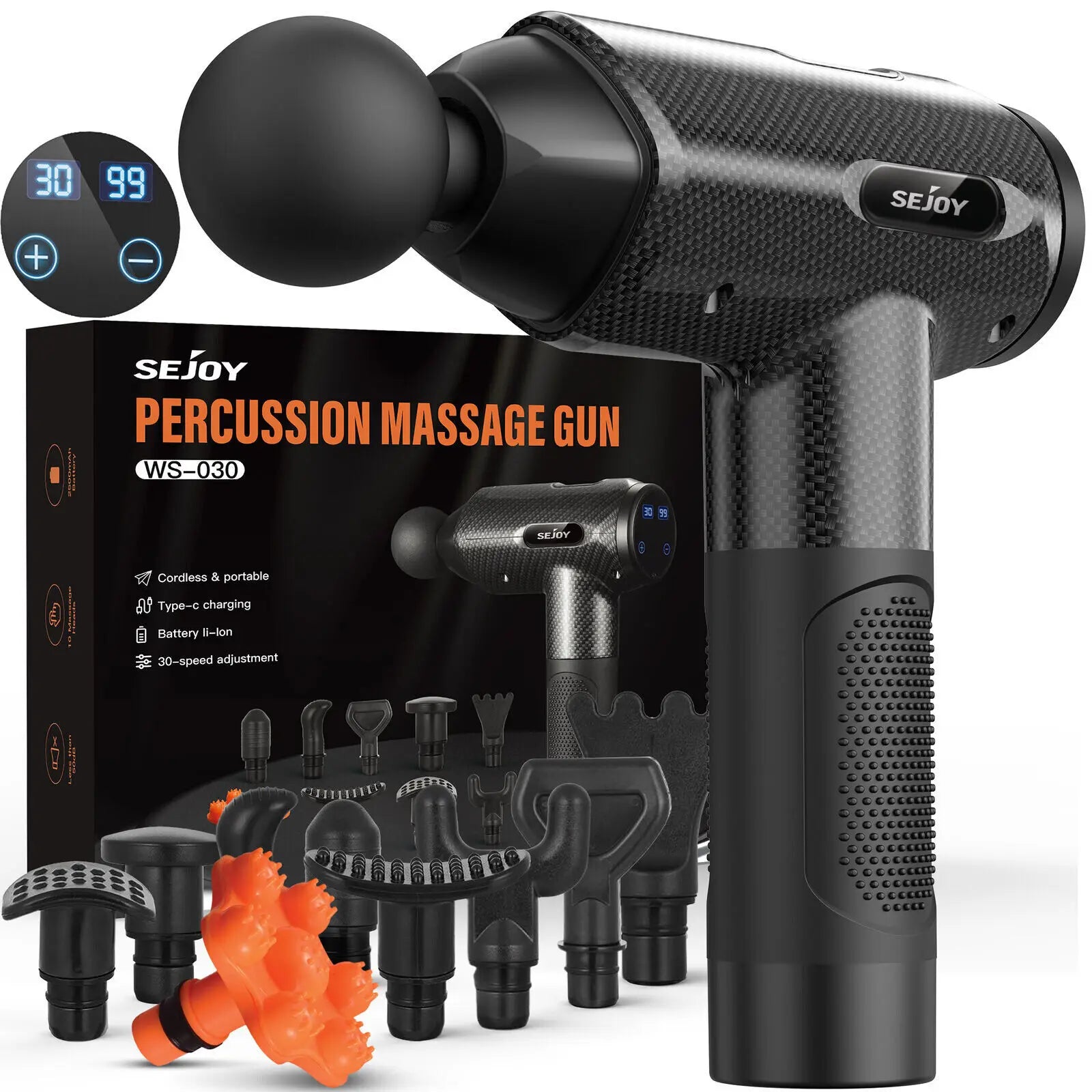 30-Speed Deep Tissue Massage Gun