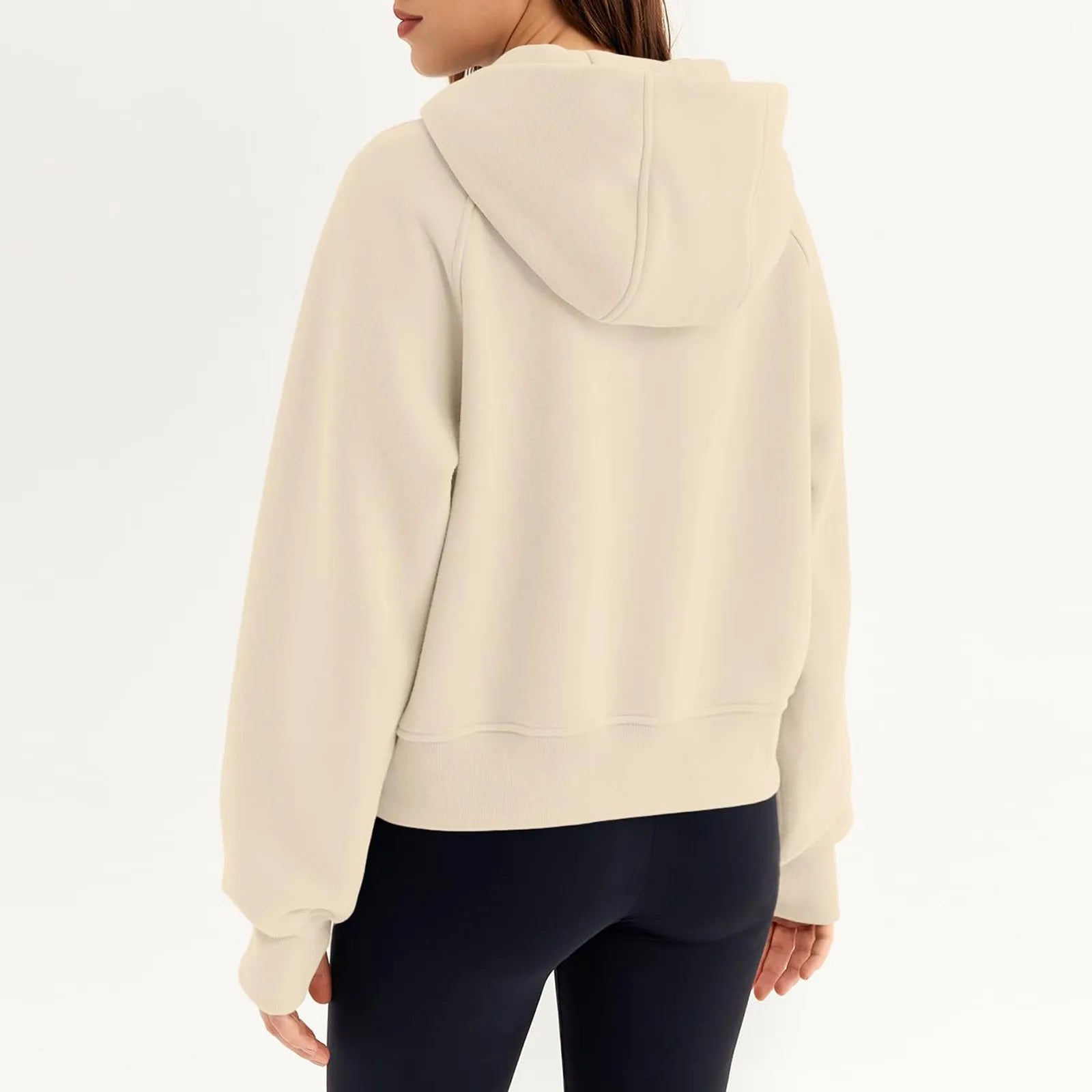 Top Women Jackets Zip Up Hoodies Spring Autumn Clothes Long Sleeve Solid Color Classic Fit Sweatshirts Jackets Streetwear Tops