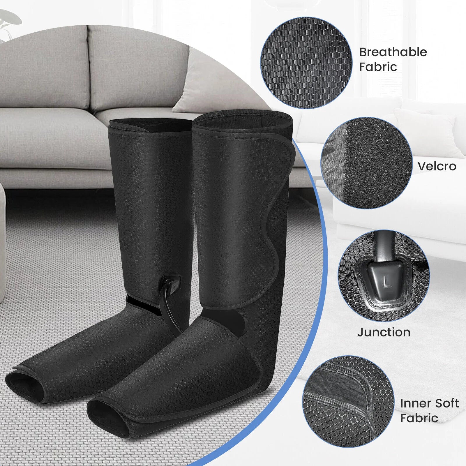 Heated Air Compression Leg Massager