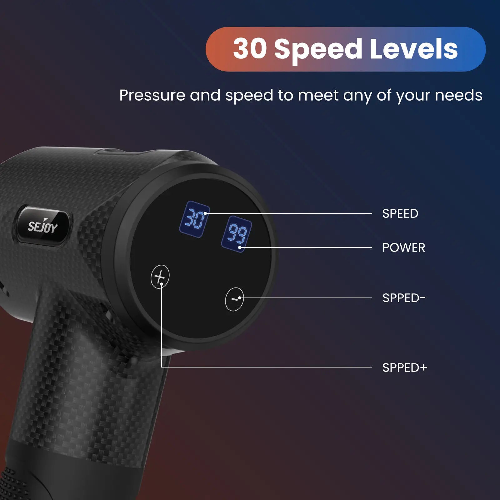 30-Speed Deep Tissue Massage Gun
