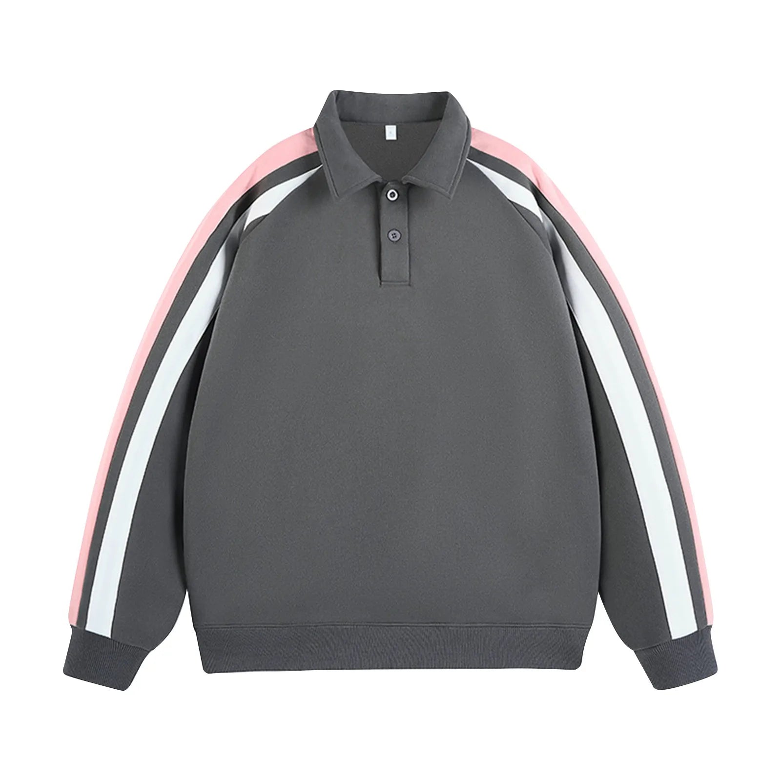 Sweatshirts Patchwork Women Preppy Style Basic Sweatshirt Long Sleeve Turn-Down Collar Harajuku Fashion Casual Pullover Tops