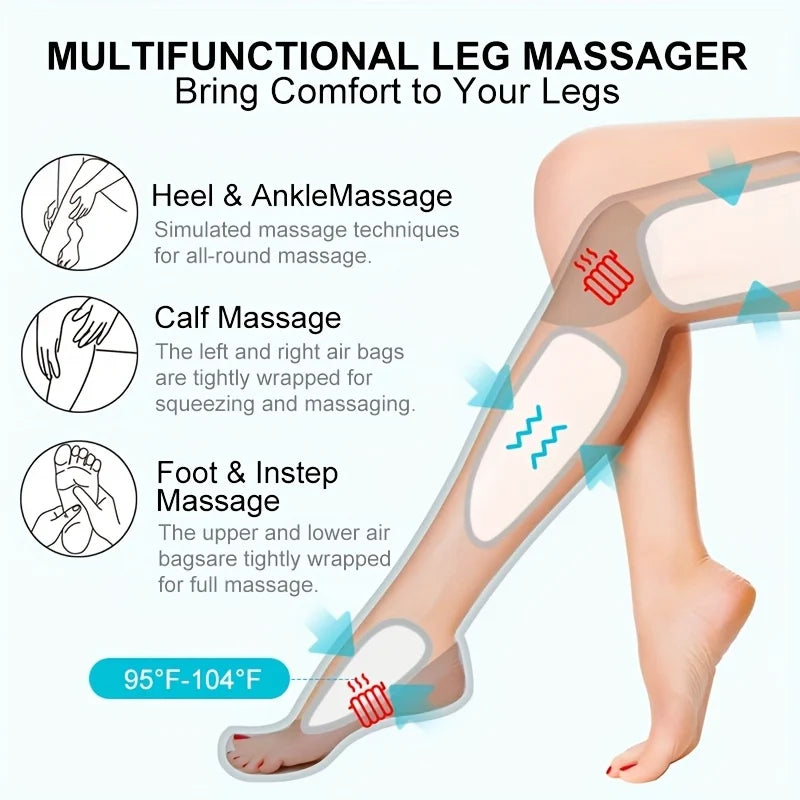 Heated Air Compression Leg Massager