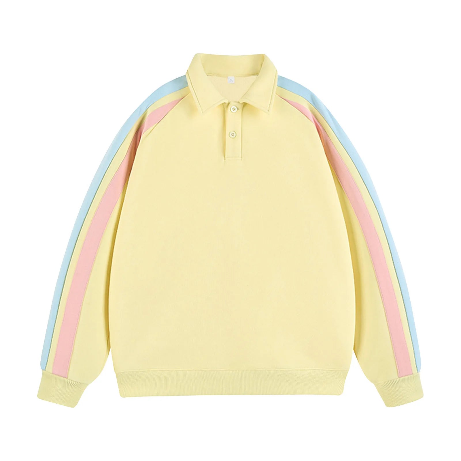 Sweatshirts Patchwork Women Preppy Style Basic Sweatshirt Long Sleeve Turn-Down Collar Harajuku Fashion Casual Pullover Tops